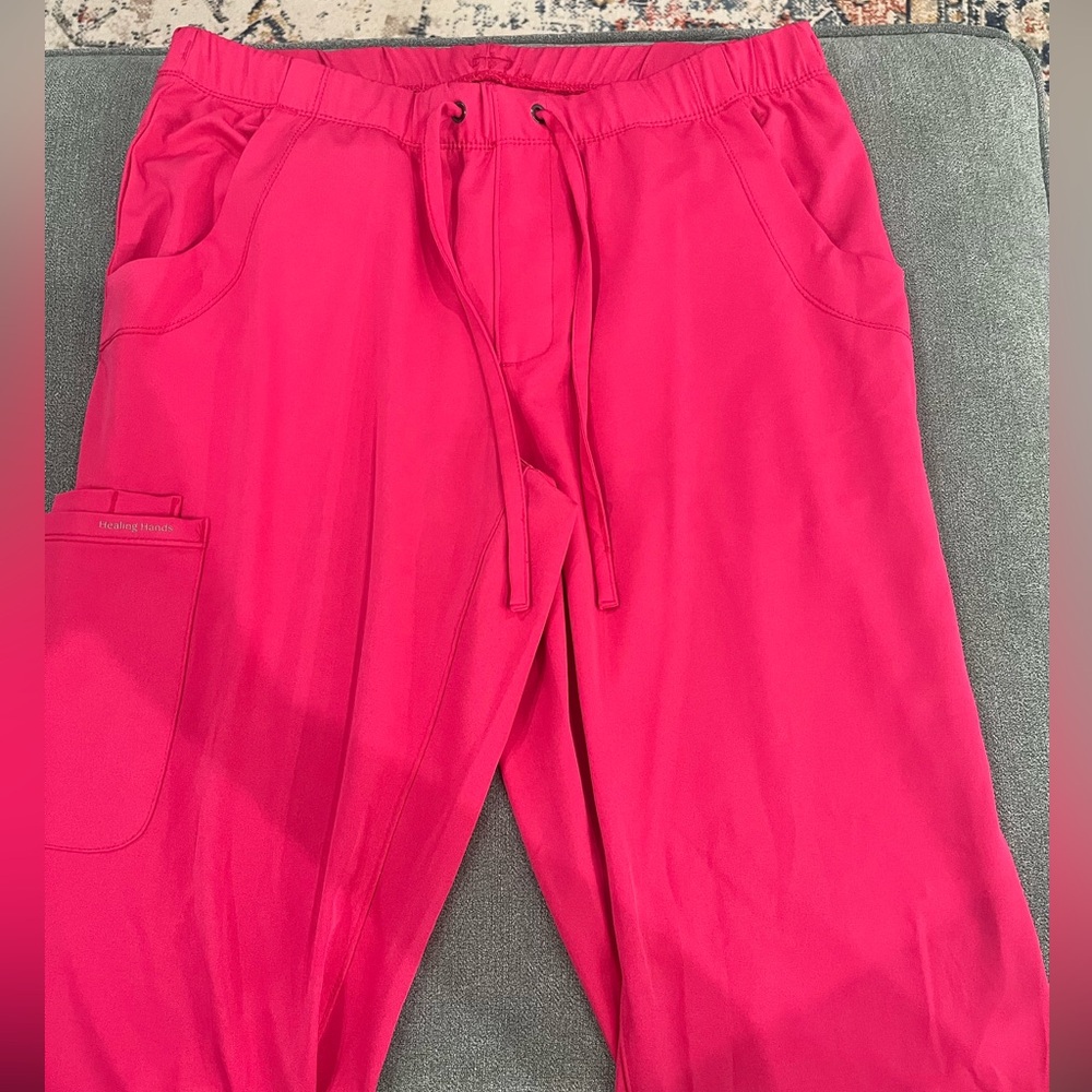 Healing Hands Pink Scrub Pants